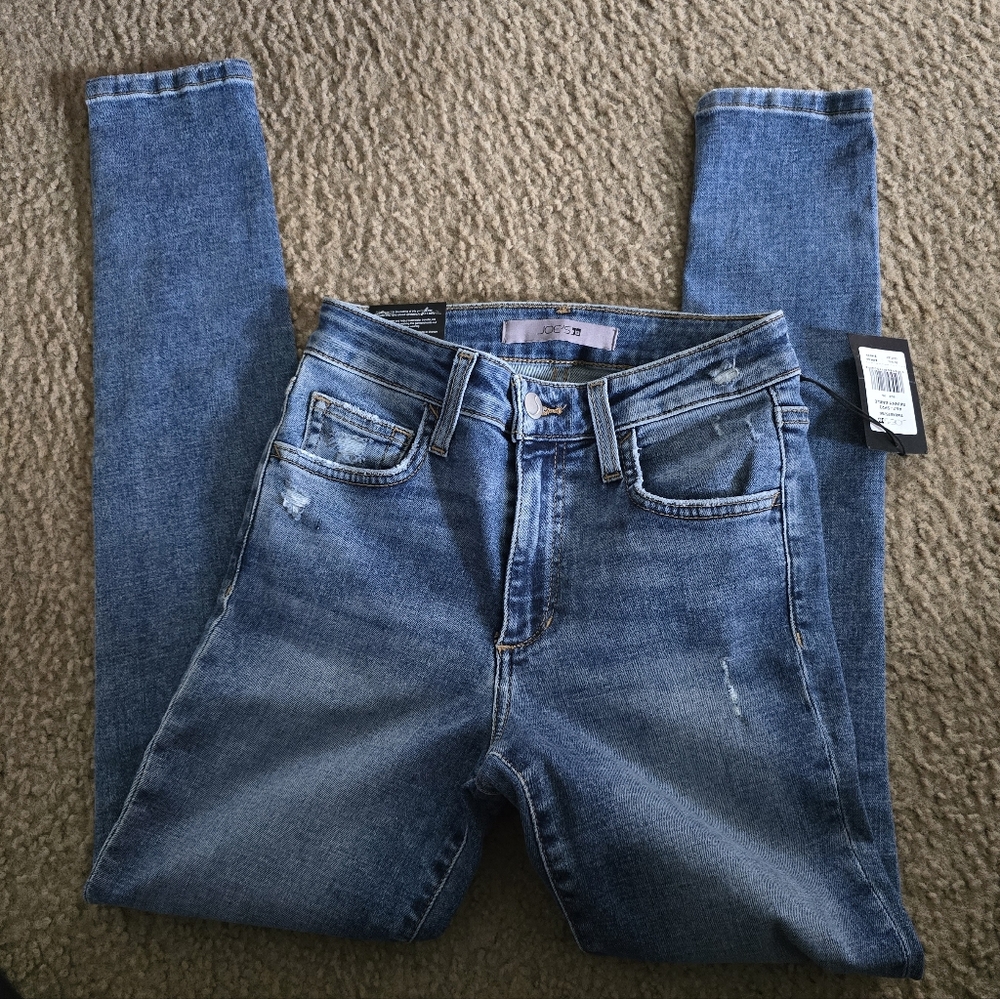 NWT Joe’s Jeans high rise honey curvy skinny regular wash distressed Size XS-24